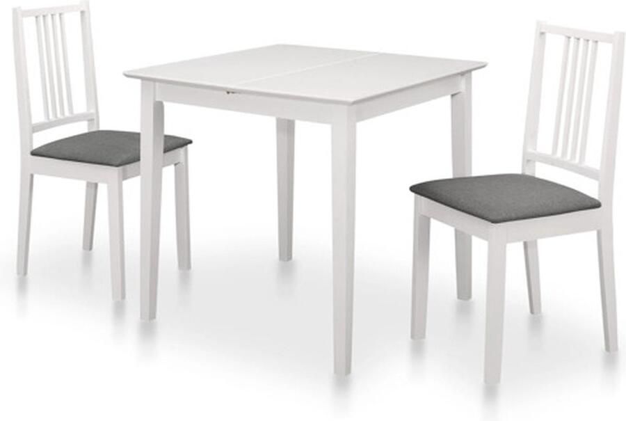 Vida XL vidaXL 3-delige Eethoek MDF wit-VXL-276395