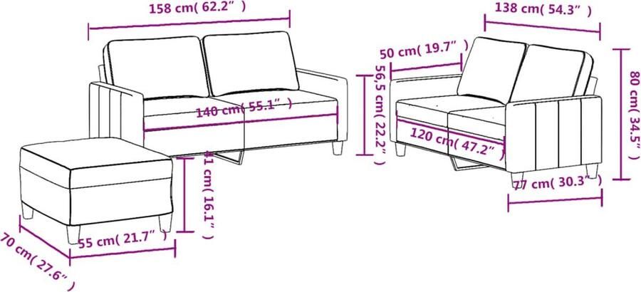 VidaXL 3-delige Loungeset met Kussens Lichtgrijs Loungeset Tuinset Loungemeubilair Buitenshuis Meubelen Balkon Meubelset