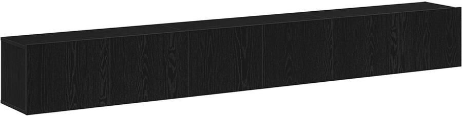 VidaXL TV Kast Set van 3 Zwart Bewerkt hout 240 x 30 x 27 cm Opslag