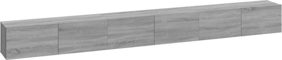 VidaXL 3-delige Tv-meubelset Grijs Sonoma Eiken Tv Kast Televisiesecretaris Salontafel Wandmontage Houten Tv Stand Grijze Tv Kast Vintage Tv Kast