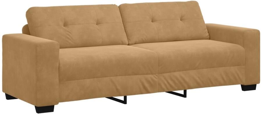 VidaXL Bank Bruin fluweel 180 cm breed Afneembare hoezen Bank