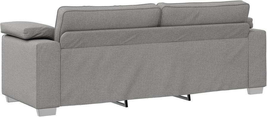 VidaXL Bank Wolk Grijs Metaal 219 x 77 x 82 cm Duurzaam 3-zits Bank