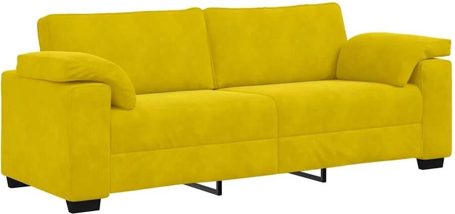 VidaXL 3-zitsbank Geel 178 cm Fluweel