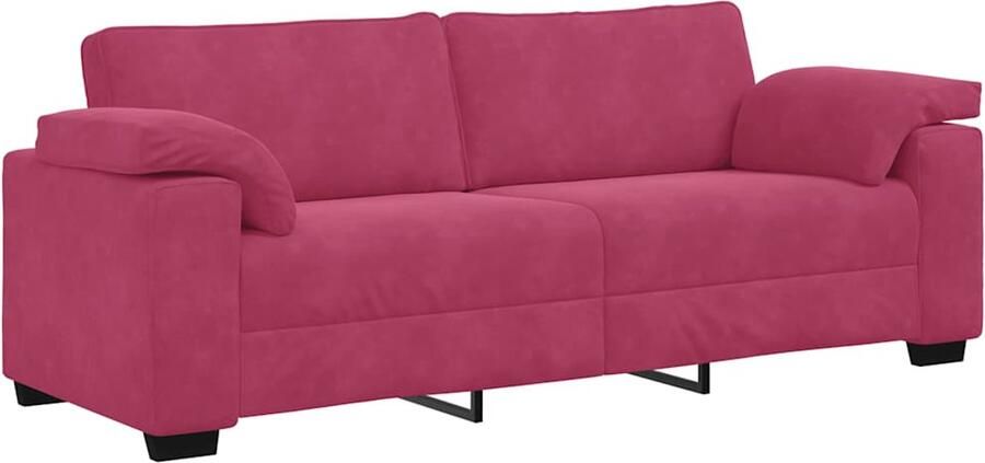 VidaXL 3-zitsbank wijnrood 178 cm fluweel