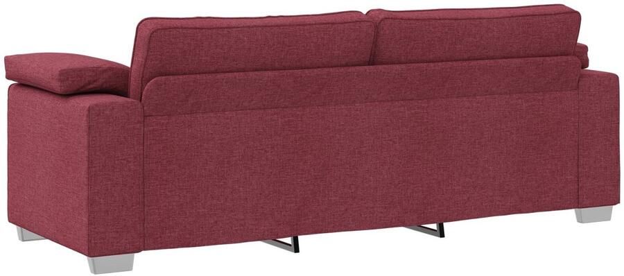 VidaXL Bank Rood Polyester 219 x 77 x 82 cm Duurzaam Moderne Bank