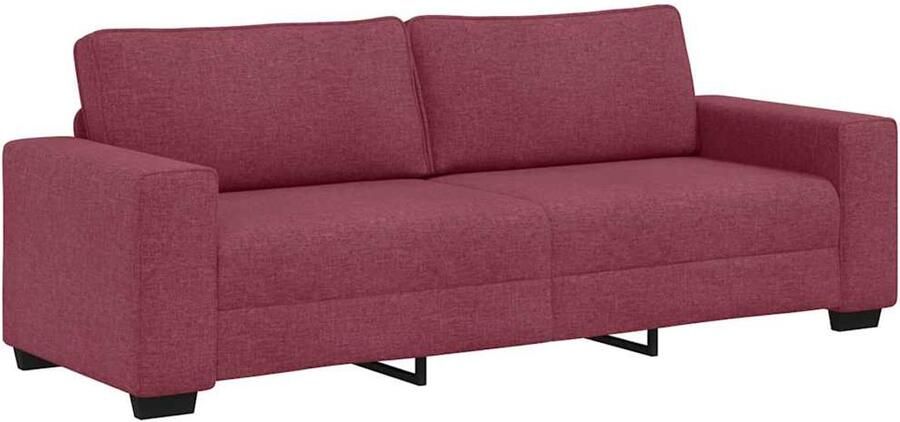 VidaXL 3-zitsbank wijnrood 180 cm stof