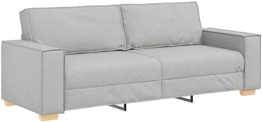 VidaXL 3-zitsbank Wolk Grijs 220x78x84 cm Stof - Foto 1