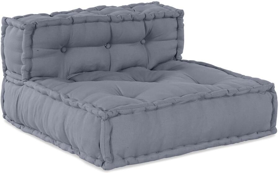 VidaXL 4-Zits Modulaire Pouf Bank Convertible Grijs Stoffering - Foto 2