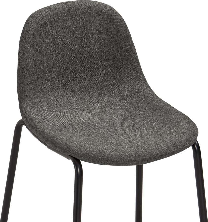 VidaXL 5-delige Barset Eiken & Donkergrijs Bartafel Barstoelen Eettafel Eetkamer Lounge Meubilair Industriële Meubels Scandinavische Meubels Trendy Meubels Donkere Kleuren Grijze Meubels - Foto 2