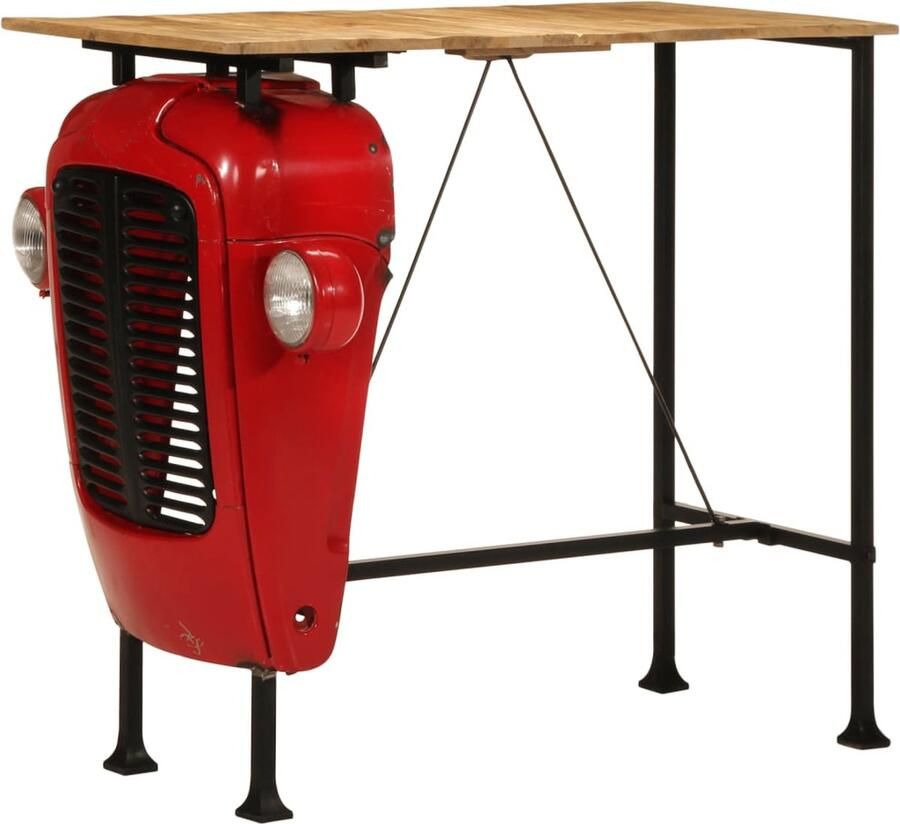 VidaXL Bartafel tractor 55x120x107 cm massief mangohout rood en bruin