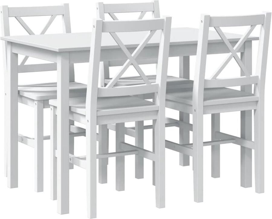Vida XL vidaXL 5-delige Eethoek wit -VXL-240883 - Foto 3