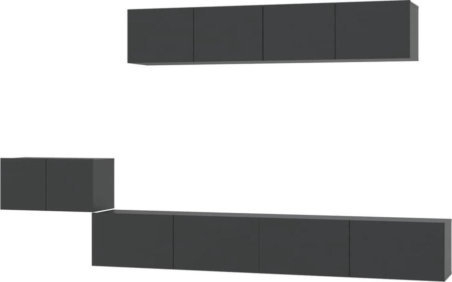 VidaXL -5-delige-Tv-meubelset-bewerkt-hout-zwart - Foto 3