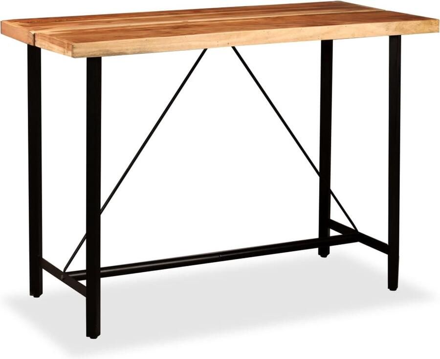 VidaXL 7-delige Barset van Acaciahout en Gerecycled Hout Bartafel Industrieel Design Houten Tafel Acaciahout Barkruk - Foto 2