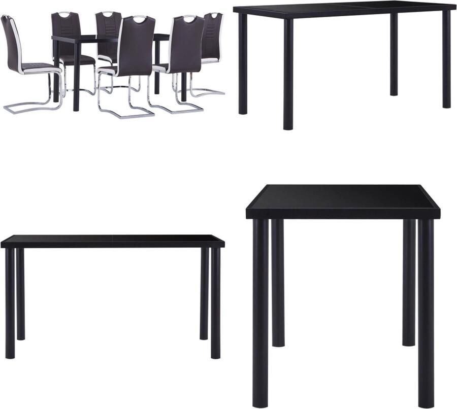 VidaXL 7-delige Eethoek kunstleer bruin Eetset Eetsets Eettafel En Stoel Eettafels En Stoelen - Foto 3