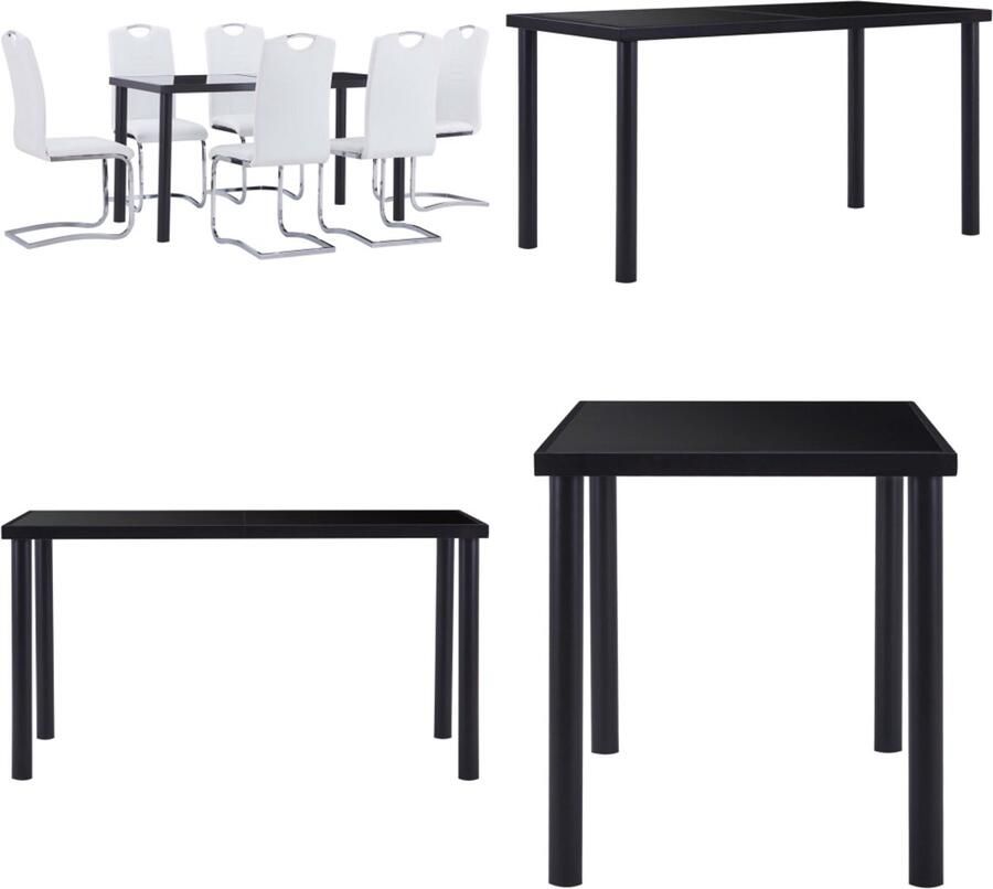 VidaXL 7-delige Eethoek kunstleer wit Eetset Eetsets Eettafel En Stoel Eettafels En Stoelen