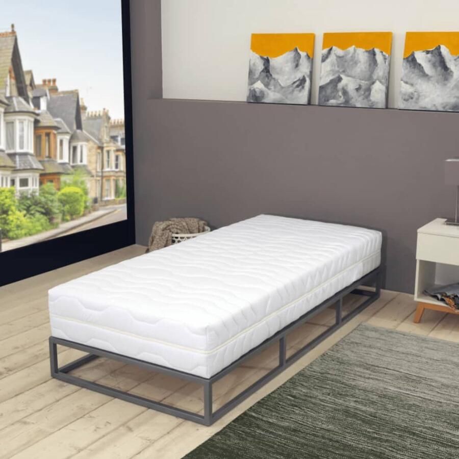 VidaXL 7-zone Matras Pocketvering 140x200 cm H2 Pocketvering Matras 7 Zone Matras Drukverlichting Matras Slaapcomfort Orthopedisch Matras Anti Allergisch Matras Latex Matras