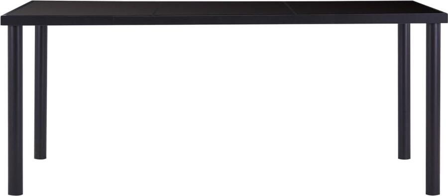 VidaXL 9-delige Eethoek Zwart & Cappuccino Eetkamerset Eettafel Eetkamerstoelen Salontafel Koffiezetapparaat Keukenaccessoires Bruine Meubels Cappuccino Kleur Kunstleder