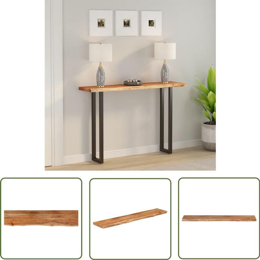 The Living Store Tafelblad rechthoekig natuurlijke rand 140x30x2 5 cm acaciahout Houten Tafelblad Acacia Hout Tafelblad Vervangen Bartafel Blad Salontafel Blad