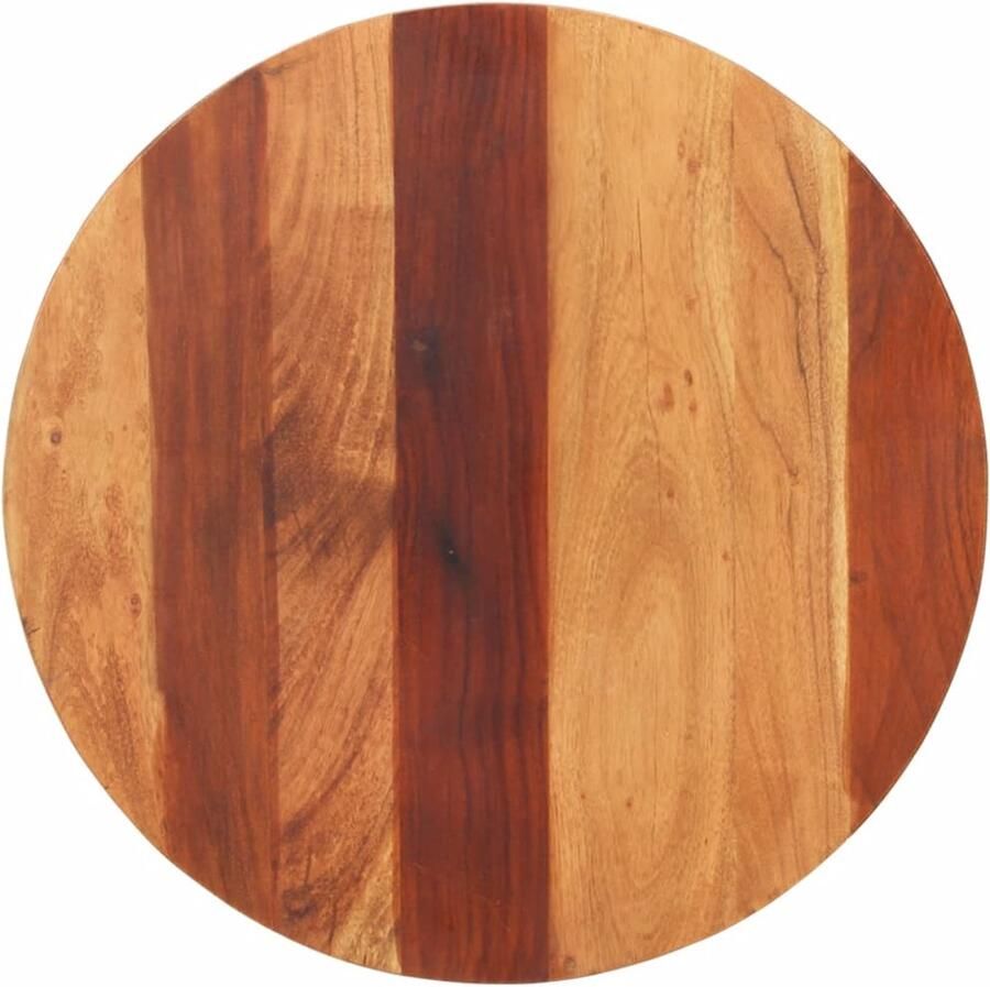 The Living Store Houten Tafelblad Sheeshamhout Diameter 60 cm Rustieke Charme Houten Tafelblad Acacia Hout Rond Tafelblad Vintage Tafelblad Landelijke Tafelblad - Foto 3