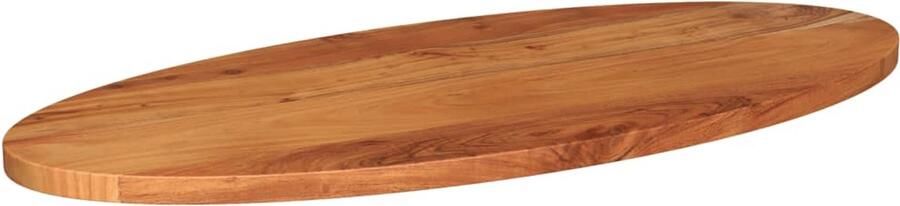 The Living Store Acaciahouten Tafelblad 140 x 50 x 2.5 cm Massief Hout Houten Tafelblad Acacia Tafelblad Oval Tafellaag Vintage Tafelblad Landelijke Tafelblad - Foto 2