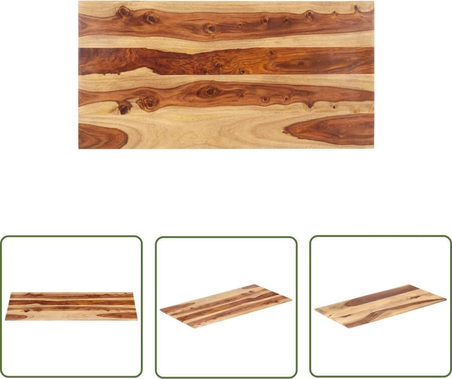 The Living Store Sheeshamhouten Tafelblad 60 x 100 cm Rustieke Charme Tafeltblad Acacia Hout Landelijke Stijl Vintage Tafel Tafelblad Kopen - Foto 2