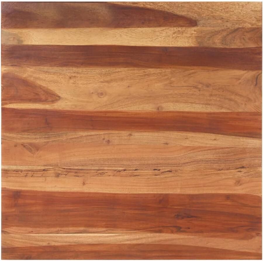 The Living Store Tafelblad Sheeshamhout 80 x 80 cm Rustieke charme Uniek Massief sheeshamhout Tafeltblad Acacia Hout Vintage Tafel Landelijke Tafel Eethoek Set - Foto 2