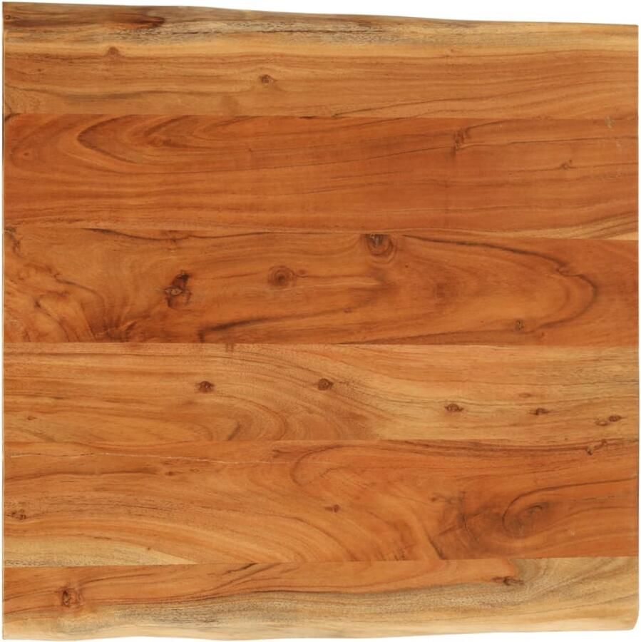 The Living Store Tafelblad vierkant natuurlijke rand 40x40x3 8 cm acaciahout Tafeltblad Acacia Hout Tafelblad Vervangen Salontafel Eetkamertafel