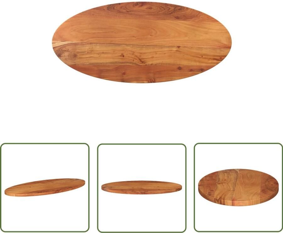 The Living Store Acaciahouten Tafelblad 140 x 50 x 2.5 cm Massief Hout Houten Tafelblad Acacia Tafelblad Oval Tafellaag Vintage Tafelblad Landelijke Tafelblad