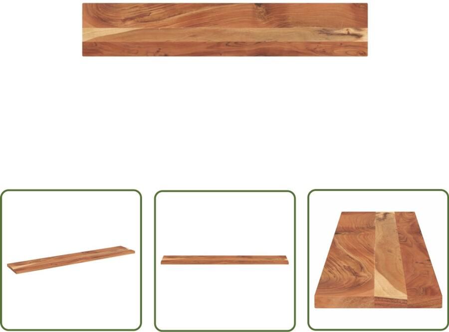 The Living Store Massief Acaciahouten Tafelblad 140 x 20 x 3.8 cm Rustiek ontwerp Houten Tafelblad Acacia Tafelblad Rustiek Tafelblad Vintage Tafelblad Design Tafelblad