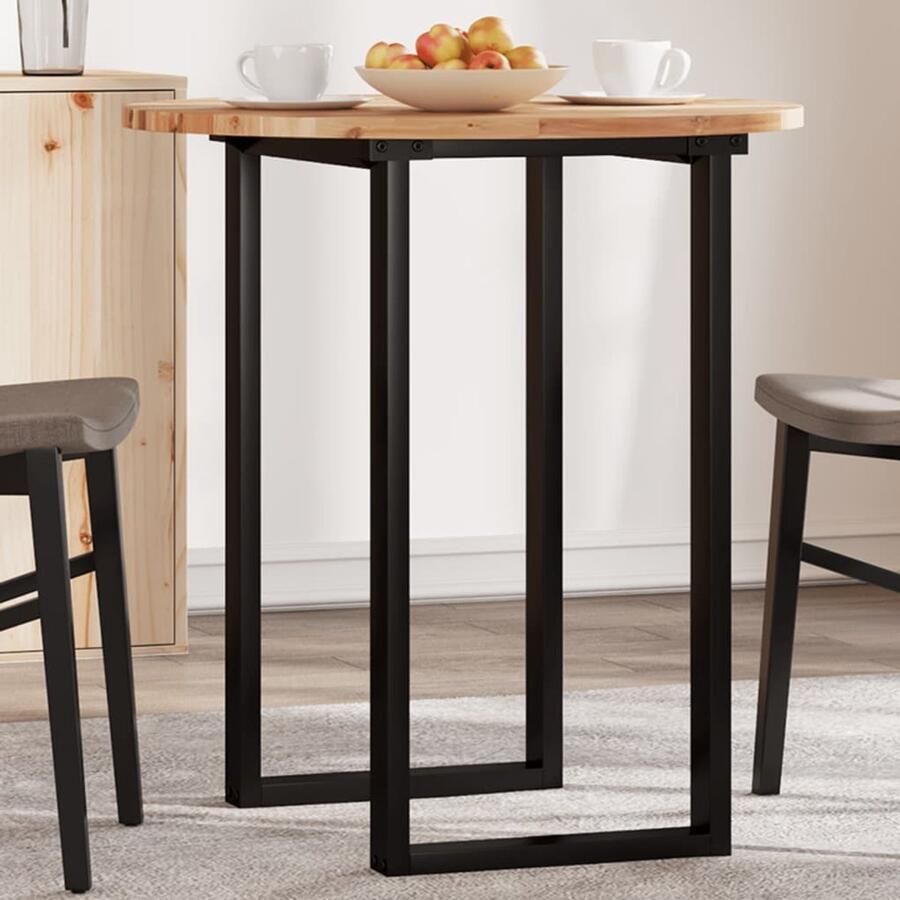 The Living Store Tafelblad rond Ø 50x2 cm massief acaciahout Houten Tafelblad Acacia Tafelblad Ronde Tafelblad Eetkamertafel Blad Salontafel Blad