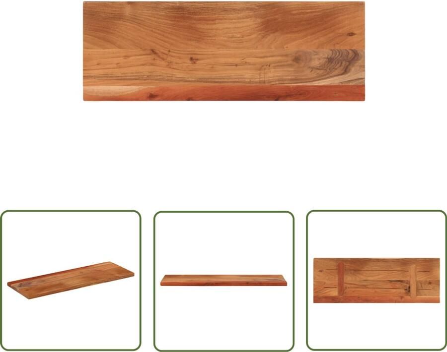 VidaXL Tafelblad rechthoekig 80x40x2 5 cm massief acaciahout Houten Tafelblad Acacia Tafellaag Eetkamertafel Blad Rustic Design Vintage Tafel