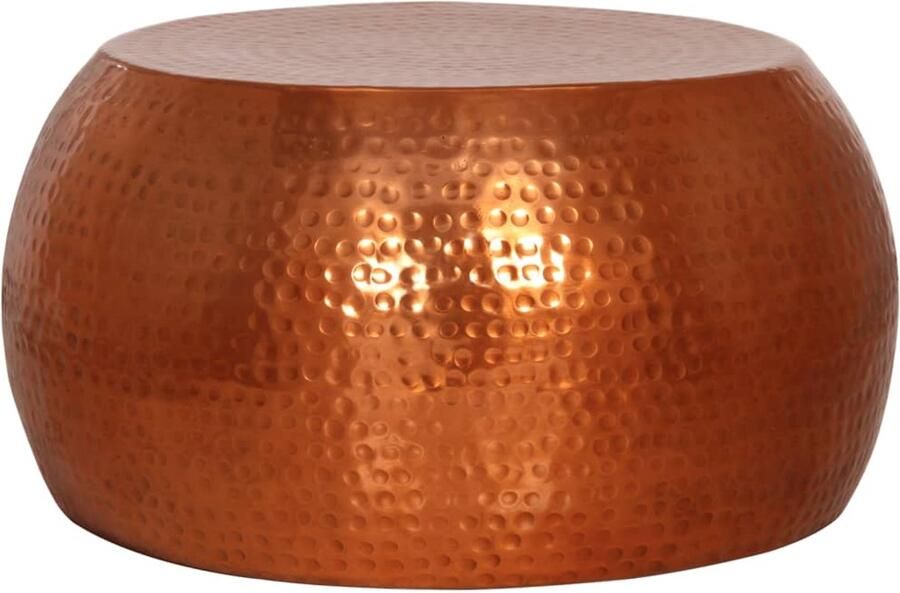 The Living Store Salontafel Ø 55x28 cm aluminium messing Salontafel Aluminum Tafellamp Design Tafel Koffietafel Living Room Furniture