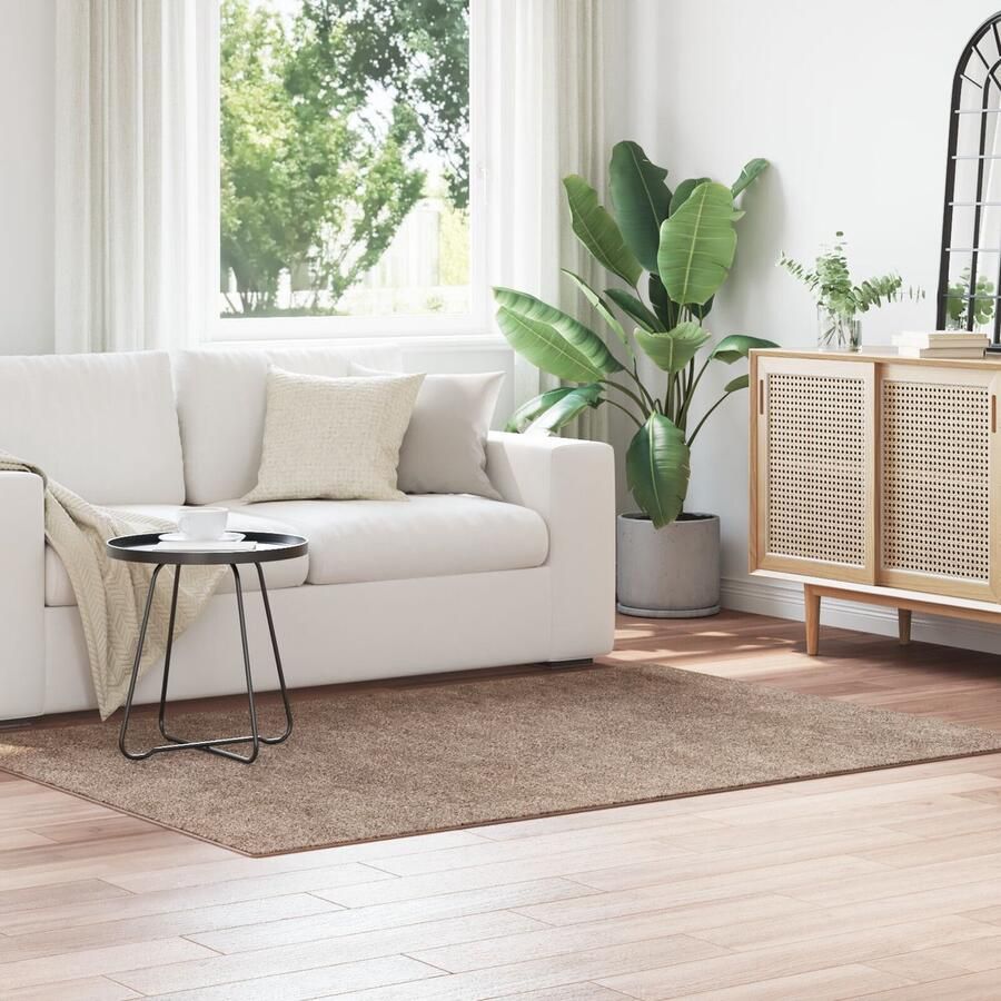 VidaXL Kleed Bruin Wol 140 x 200 cm Vloerkleed Rechthoekig Modern - Foto 2