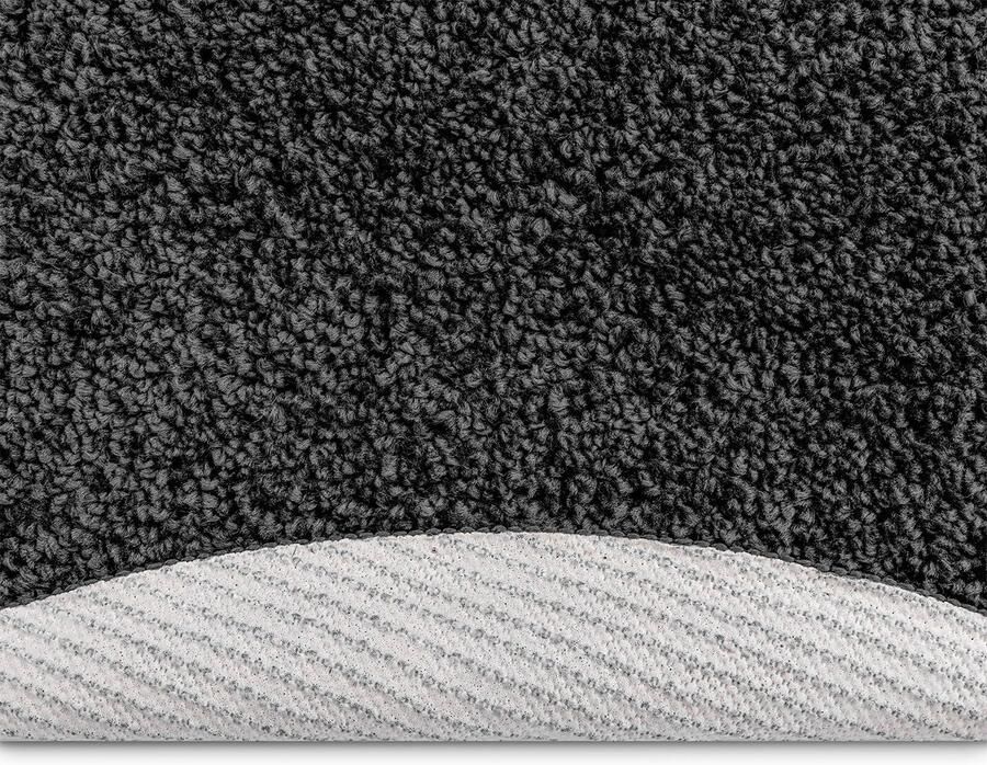 VidaXL Shaggy Vloerkleed met Latex Achterkant Donkergrijs ø90 cm