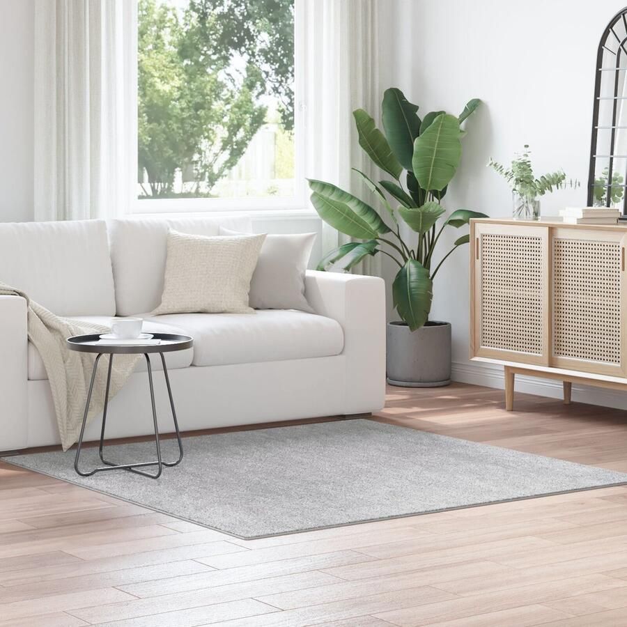 VidaXL Vloerkleed Grijs Polyester 160 x 160 cm Vloerkleed Grijs - Foto 2