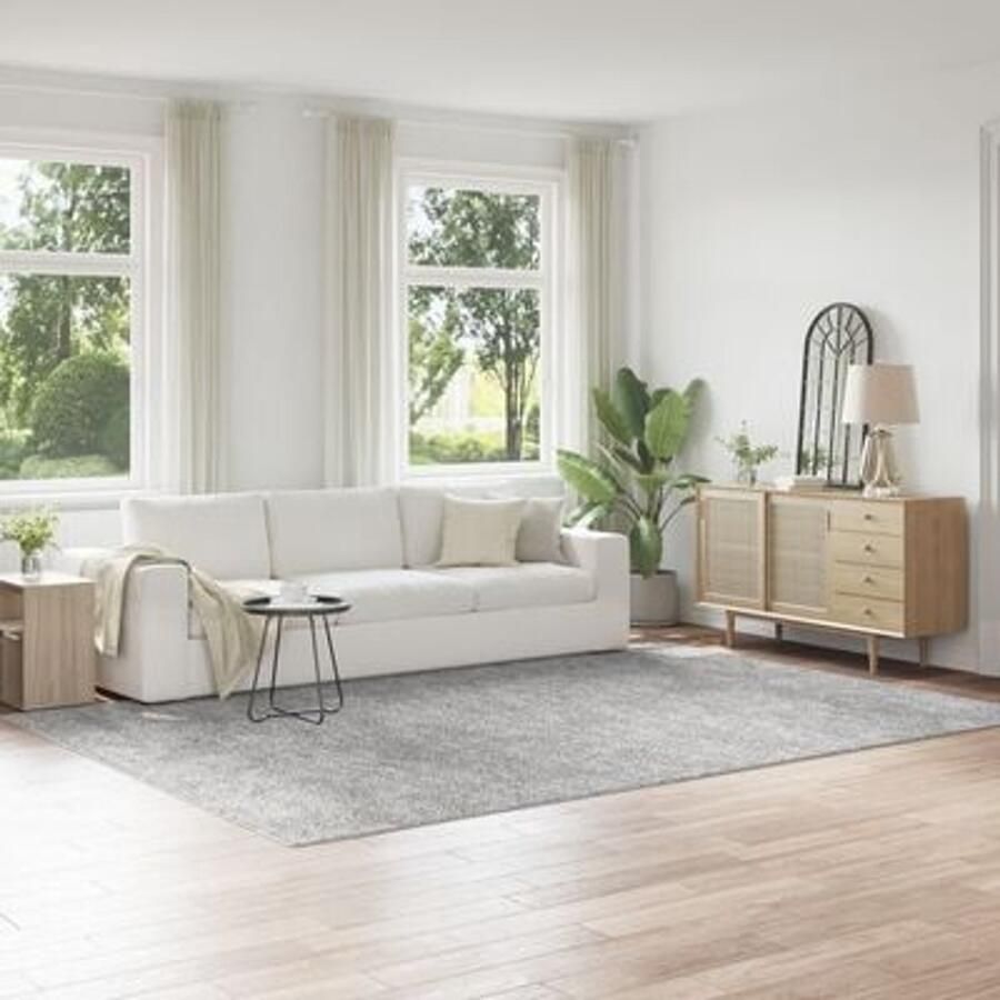 VidaXL Shaggy Vloerkleed met Latex Onderlaag Grijs 240x340 cm