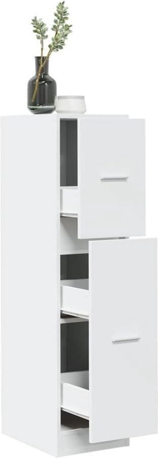 VidaXL Apothekerskast 40x41x118 cm bewerkt hout wit