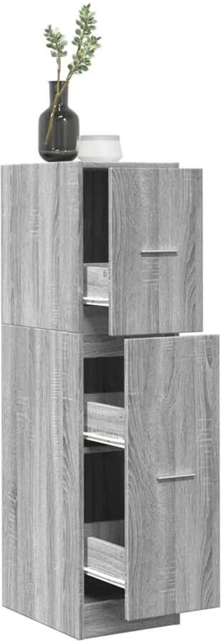 VidaXL Apothekerskast 30x41x118 cm Betongrijs Apothekerskast Apothekerskasten Apothekerskast Keuken Apotheekkast