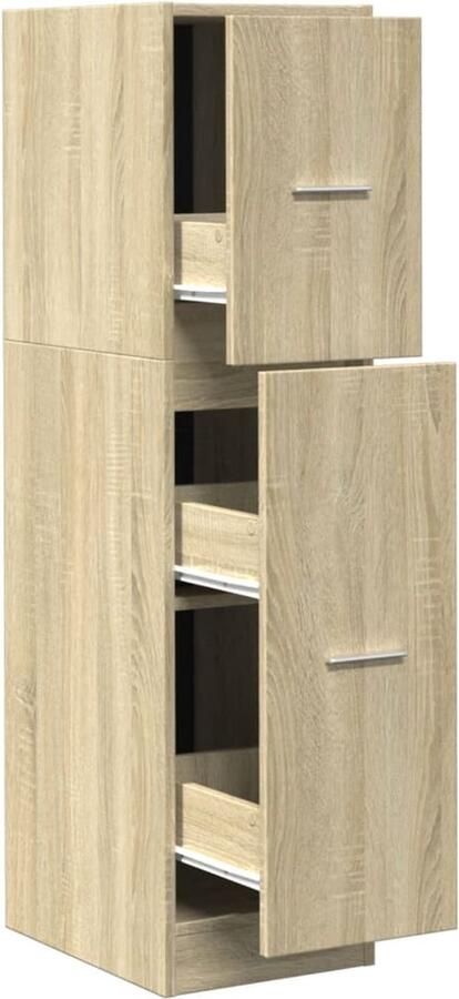 VidaXL Apothekerskast 30x41x118 cm bewerkt hout sonoma eikenkleurig