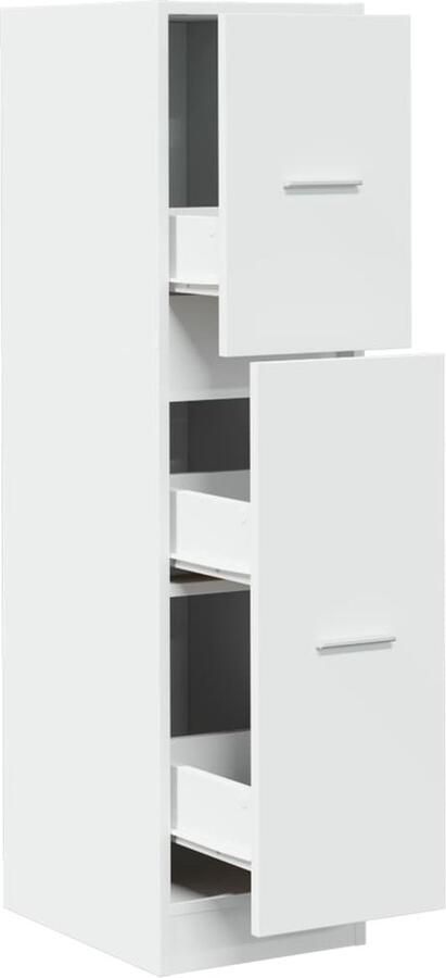 VidaXL Apothekerskast 30x41x118 cm bewerkt hout wit