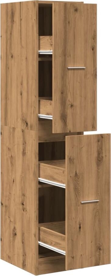 VidaXL Apothekerskast 30x41x144 5 cm bewerkt hout artisanaal eiken - Foto 2