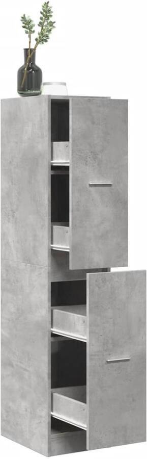 VidaXL Apothekerskast 30x41x144 5 cm bewerkt hout betongrijs