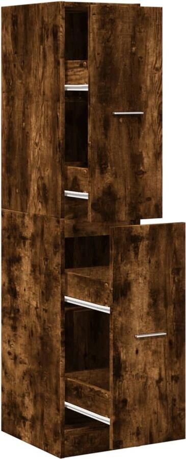 VidaXL Apothekerskast gerookt eiken 144 5 cm Apothekerskast Apothekerskasten Apothekerskast Keuken Apotheekkast