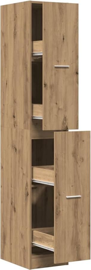 VidaXL Apothekerskast 30x41x174 5 cm bewerkt hout artisanaal eiken
