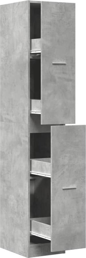 VidaXL Apothekerskast 30x41x174 5 cm bewerkt hout betongrijs