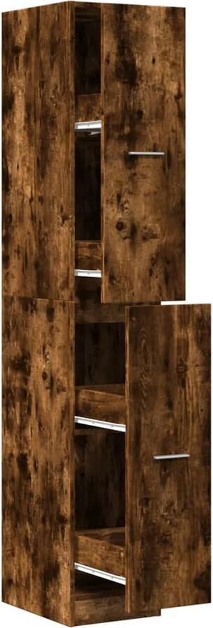 VidaXL Apothekerskast 30x41x174 5 cm bewerkt hout gerookt eikenkleurig