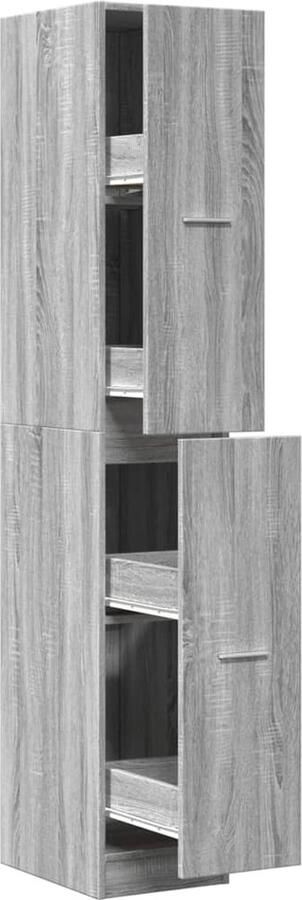 VidaXL Apothekerskast 30x41x174 5 cm bewerkt hout grijs sonoma eiken
