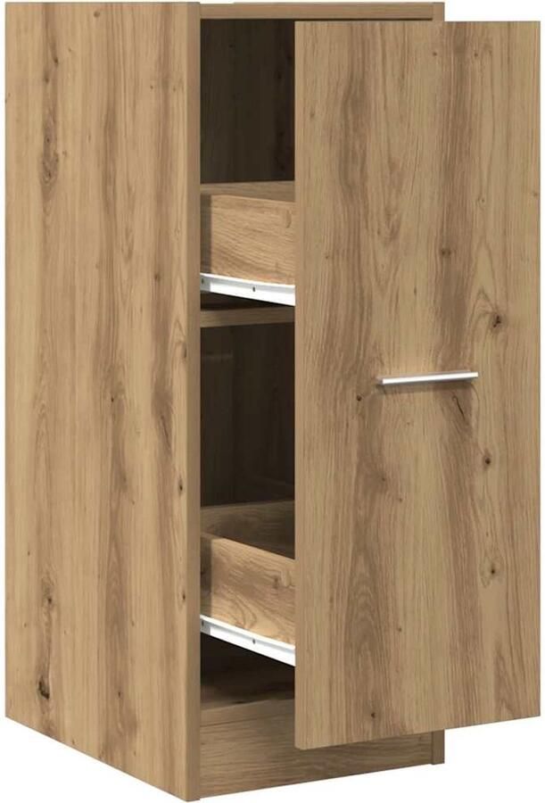 VidaXL Apothekerskast 30x41x77 5 cm bewerkt hout artisanaal eikenkleur