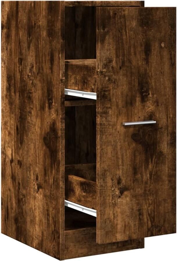 VidaXL Apothekerskast 30x41x77 5 cm bewerkt hout gerookt eikenkleurig - Foto 2