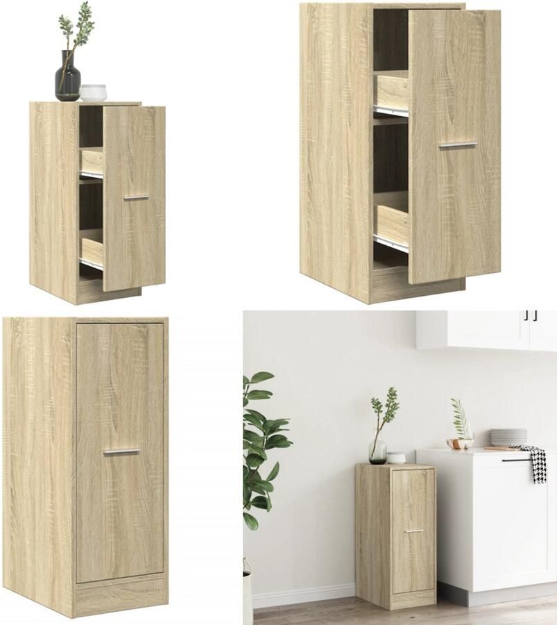 VidaXL Apothekerskast 30x41x77 5 cm bewerkt hout sonoma eikenkleurig Apothekerskast Apothekerskasten Apothekerskast Keuken Apotheekkast